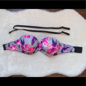 PINK strapless push-up bra